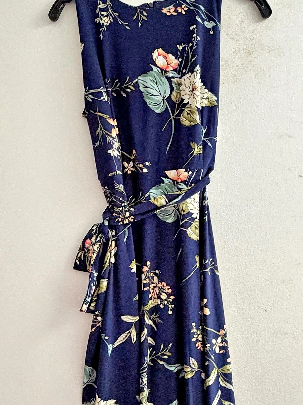 Anne Klein Floral Maxi Dress Blue & Pink Size 6 Like New